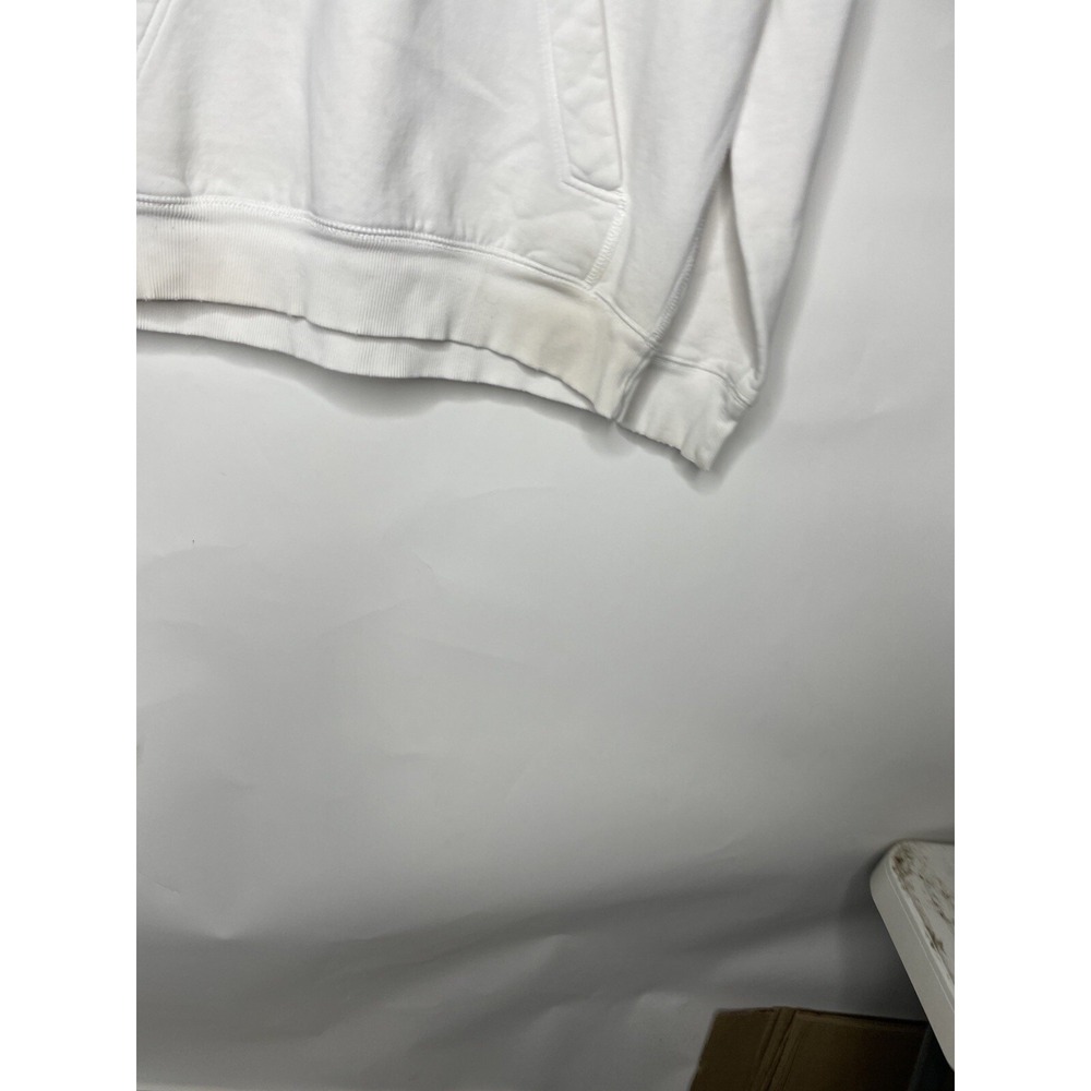 Nike Pullover Hoodie Size Large White‎ Logo Embroidered Drawstring Athletic - Picture 5 of 10
